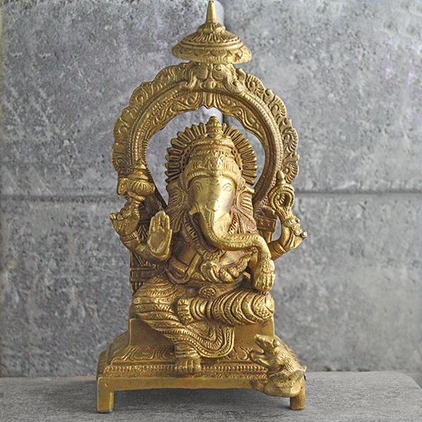 Indian hindu god Ganesh brass statue