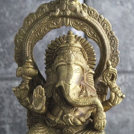 Indian hindu god Ganesh brass statue