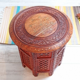 Indian wooden small handicraft table