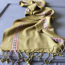 Indian cotton scarf green