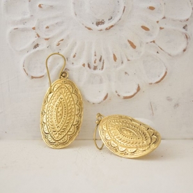 Indian golden metal earrings ethnic jewel