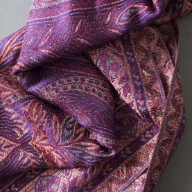 Indian Jamawar cotton scarf purple