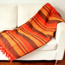 Indian sofa or bed cover orange