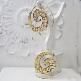 Indian golden metal earrings ethnic jewel