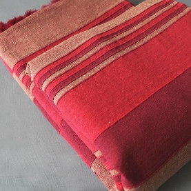 Indian sofa or bed cover maroon and red