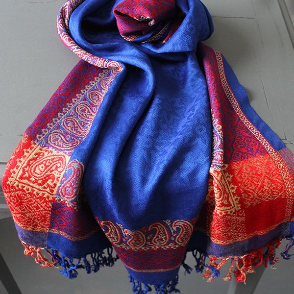 blue cotton scarf