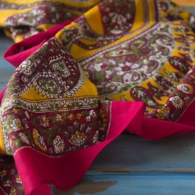 Foulard indien en coton imprimé