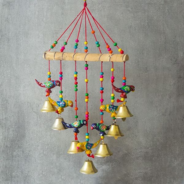 Indian handicraft bamboo wind chime