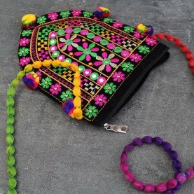 Sac indien artisanal en velours