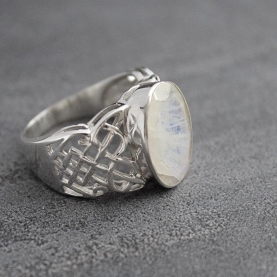 Bague argent et pierre de lune