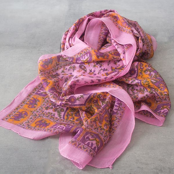 pink cotton scarf