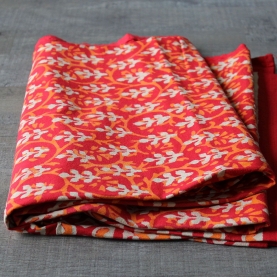 Indian printed tablecloth Dabu red