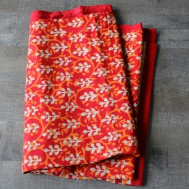 Indian printed tablecloth Dabu red