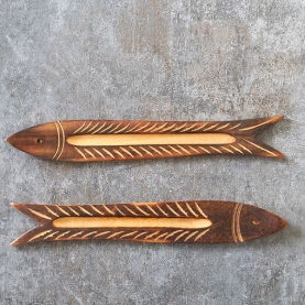 Incense stick wooden stand Fish