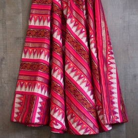 Indian long skirt pink and white colors