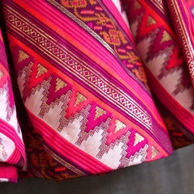 Indian long skirt pink and white colors