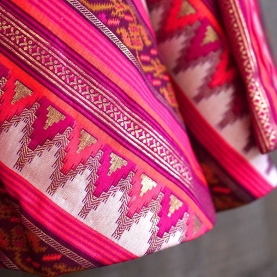 Indian long skirt pink and white colors