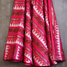 Indian long skirt pink and white colors