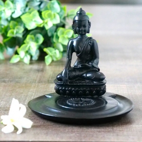 Incense stick stand Black Buddha