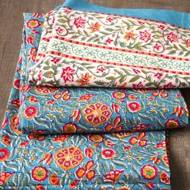 Drap de lit indien avec taies d'oreiller