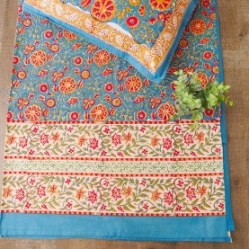 Drap de lit indien avec taies d'oreiller