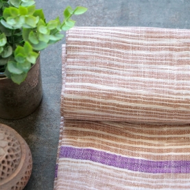 Indian Khadi handcrafted towel brown color