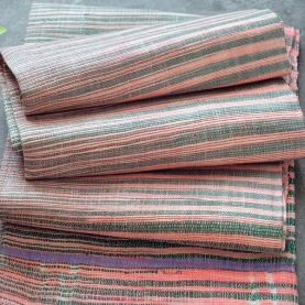 Indian Khadi handcrafted towel pink color