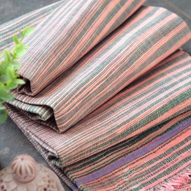 Indian Khadi handcrafted towel pink color