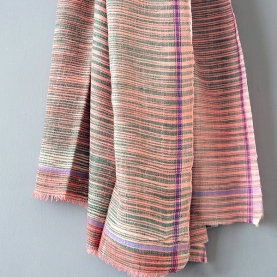 Indian Khadi handcrafted towel pink color