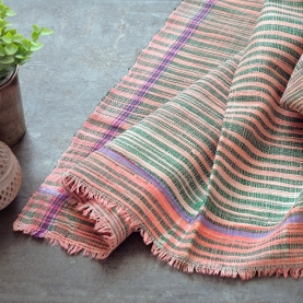 Indian Khadi handcrafted towel pink color