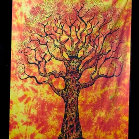 Indian cotton wall hanging colorful tree