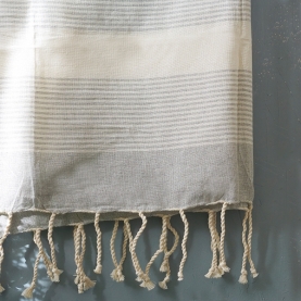 Indian pure cotton handcrafted towel grey