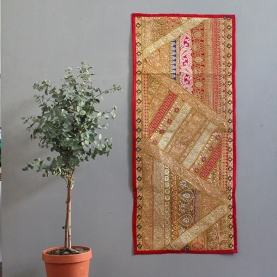 Tissu mural indien patchwork