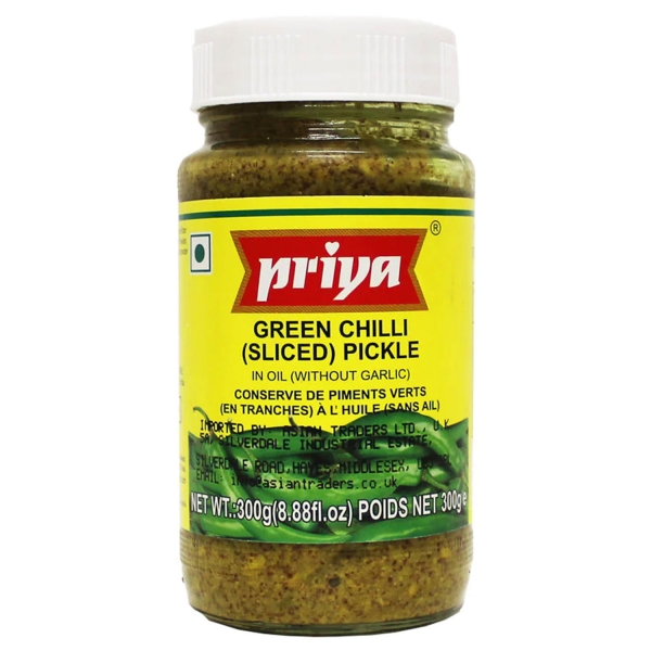 Pickle green chilli Indian achars spicy 0.3kg