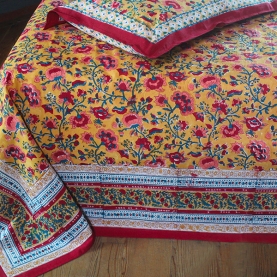 Indian printed bedsheet + pillow