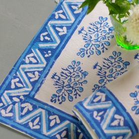 Set de table indien et serviette en coton