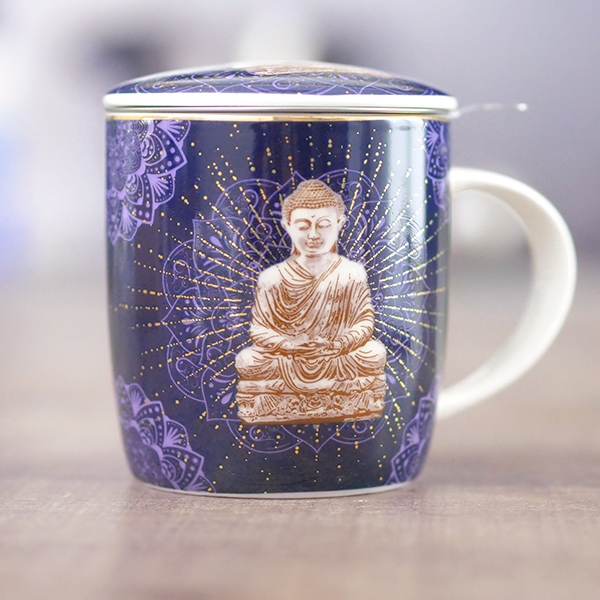 Tasse Infuseur à Thé Buddha bleu