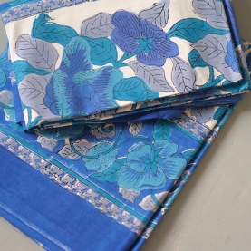 Indian printed table cover blue colors