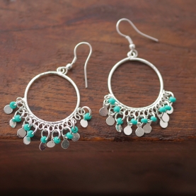 Boucles d'oreilles indiennes à  perles