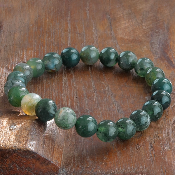 Bracelet with Moss agate stones