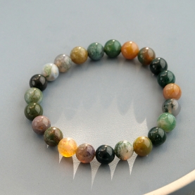 Indian Agate stone beads bracelet