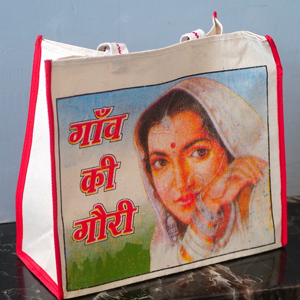 Indian cotton shopping bag Movie printing