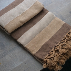 Indian cotton sofa or bed cover brown