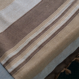 Couverture indienne en coton marron