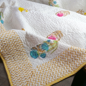 Indian cotton bedcover Kantha