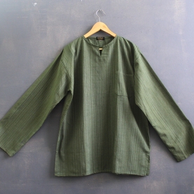 Thaï cotton tunic original green color