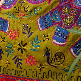 Indian embroidered wall hanging