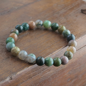 Indian Agate stone beads bracelet