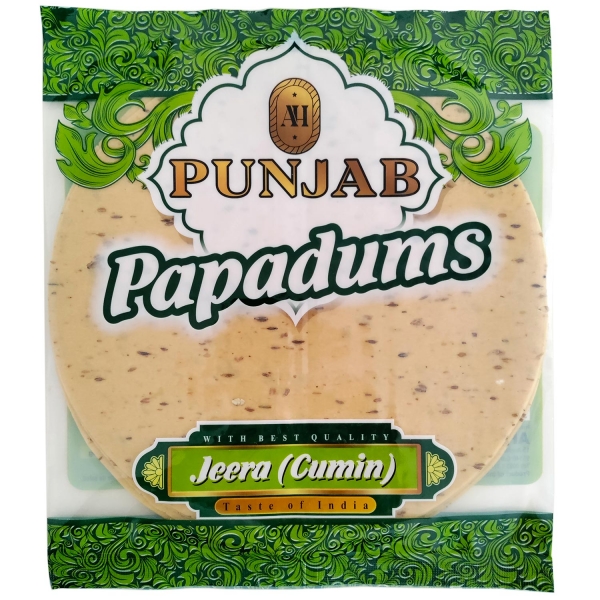 Indian Jeera Papadum Or Papad | Pankaj Indian Online Shop And Grocery