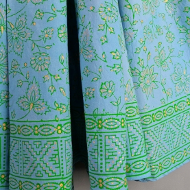 Indian cotton skirt Sanganeri print